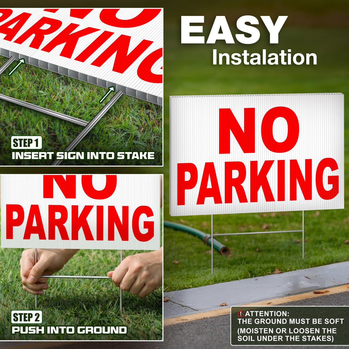 DIMARONGTON 8x12 inch no-parking sign suited for homes and businesses