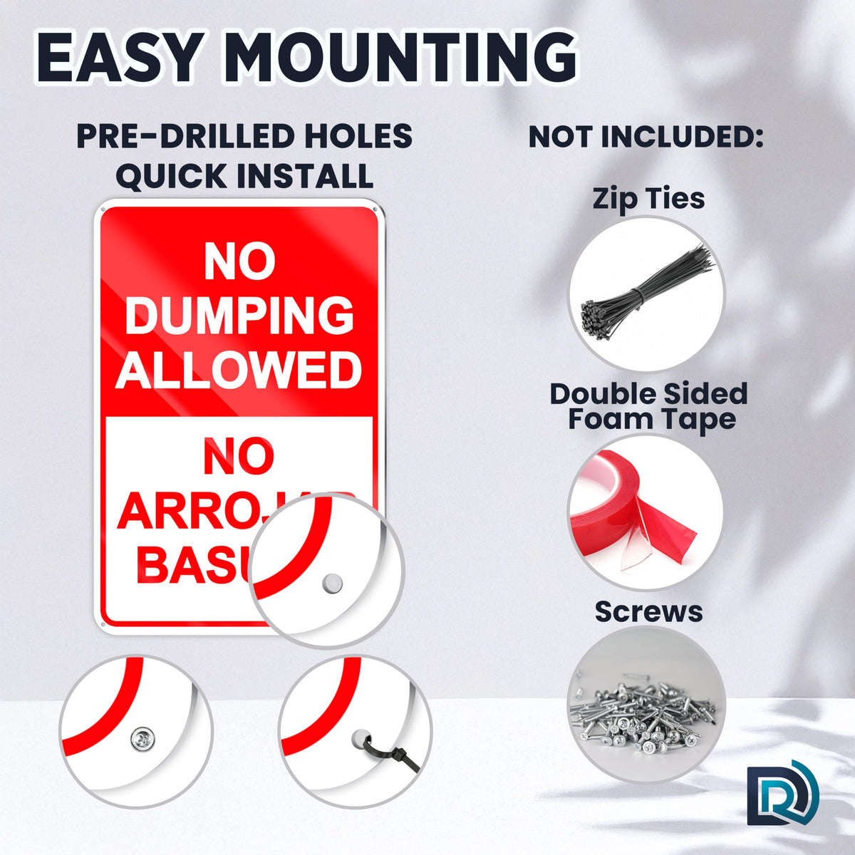 DIMARONGTON sign with pre drilled holes for easy mounting
