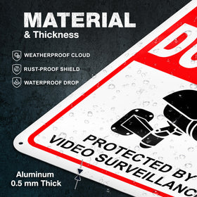 DIMARONGTON video surveillance messaging on outdoor sign to deter littering