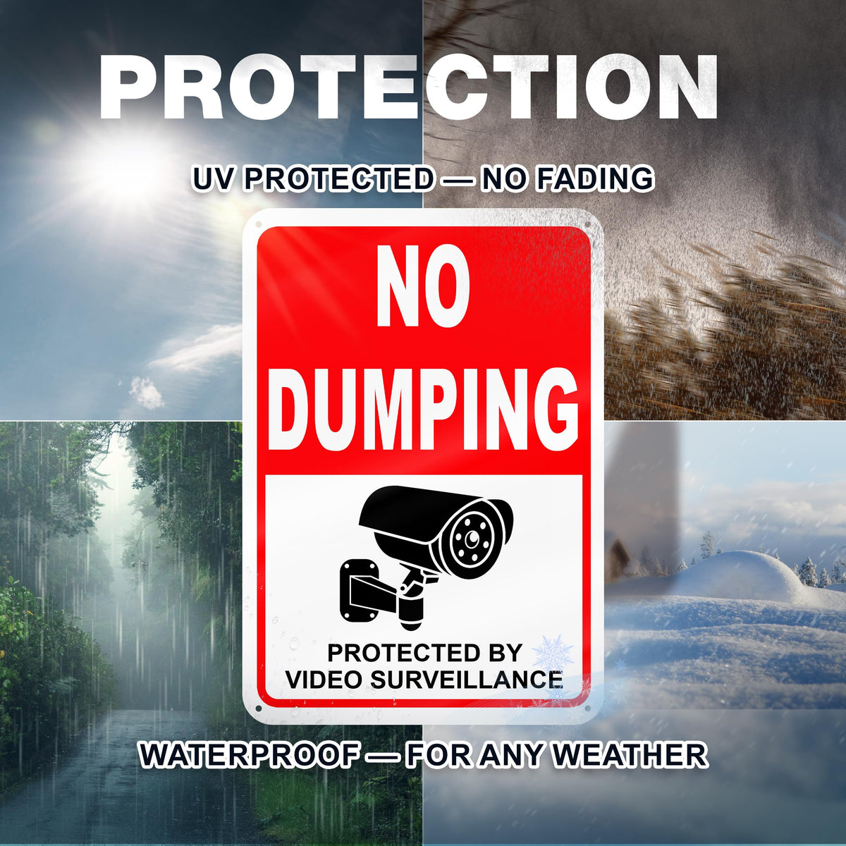 DIMARONGTON weather-resistant aluminum sign designed for outdoor exposure