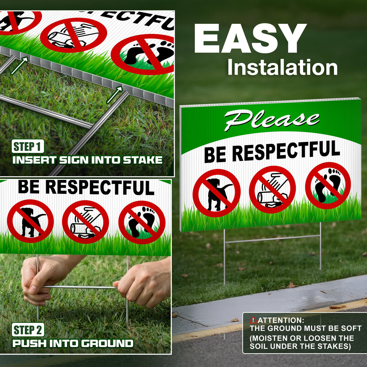 DIMARONGTON weather-resistant coroplast sign 8x12 withstands rain and sun