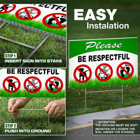 DIMARONGTON weather-resistant coroplast sign 8x12 withstands rain and sun