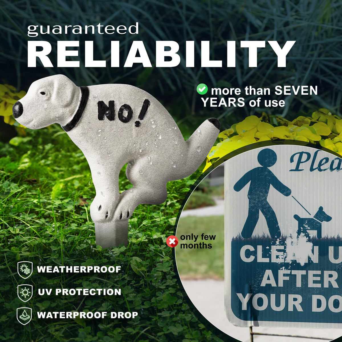 DIMARONGTON Weather-resistant cast iron sign endures outdoor conditions