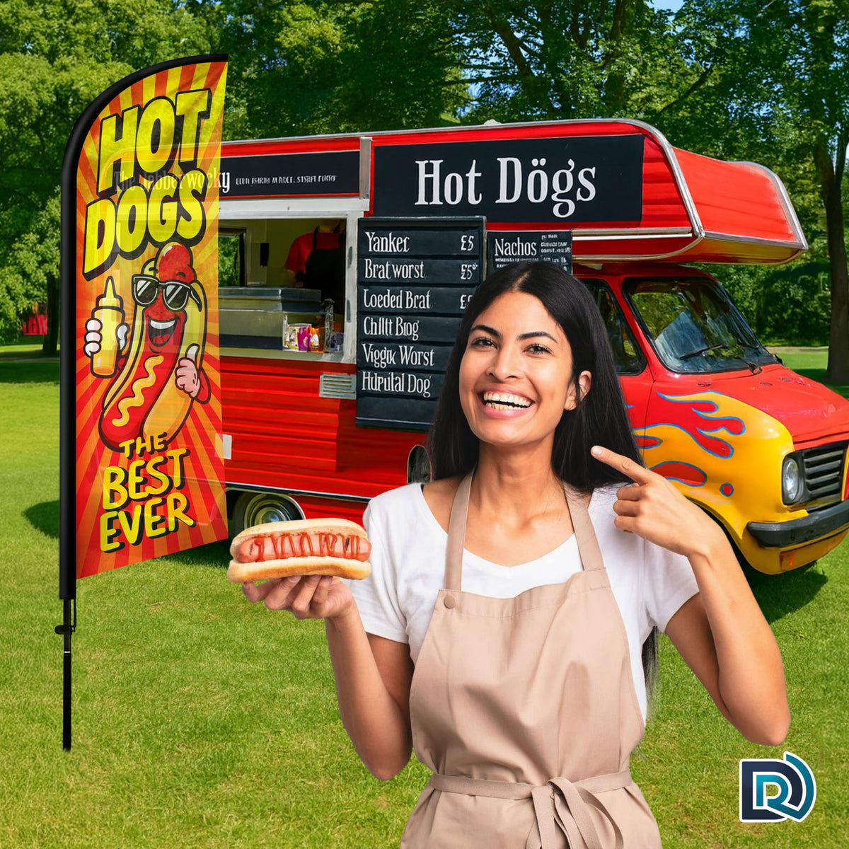 DIMARONGTON weather-resistant polyester flag resists sun and rain for longer campaigns.
