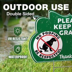 DIMARONGTON Weatherproof Lawn Sign resists sun and rain for seasonal outdoor use