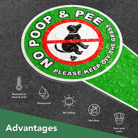 DIMARONGTON weatherproof-yard-sign helps keep grass clean in varying weather.