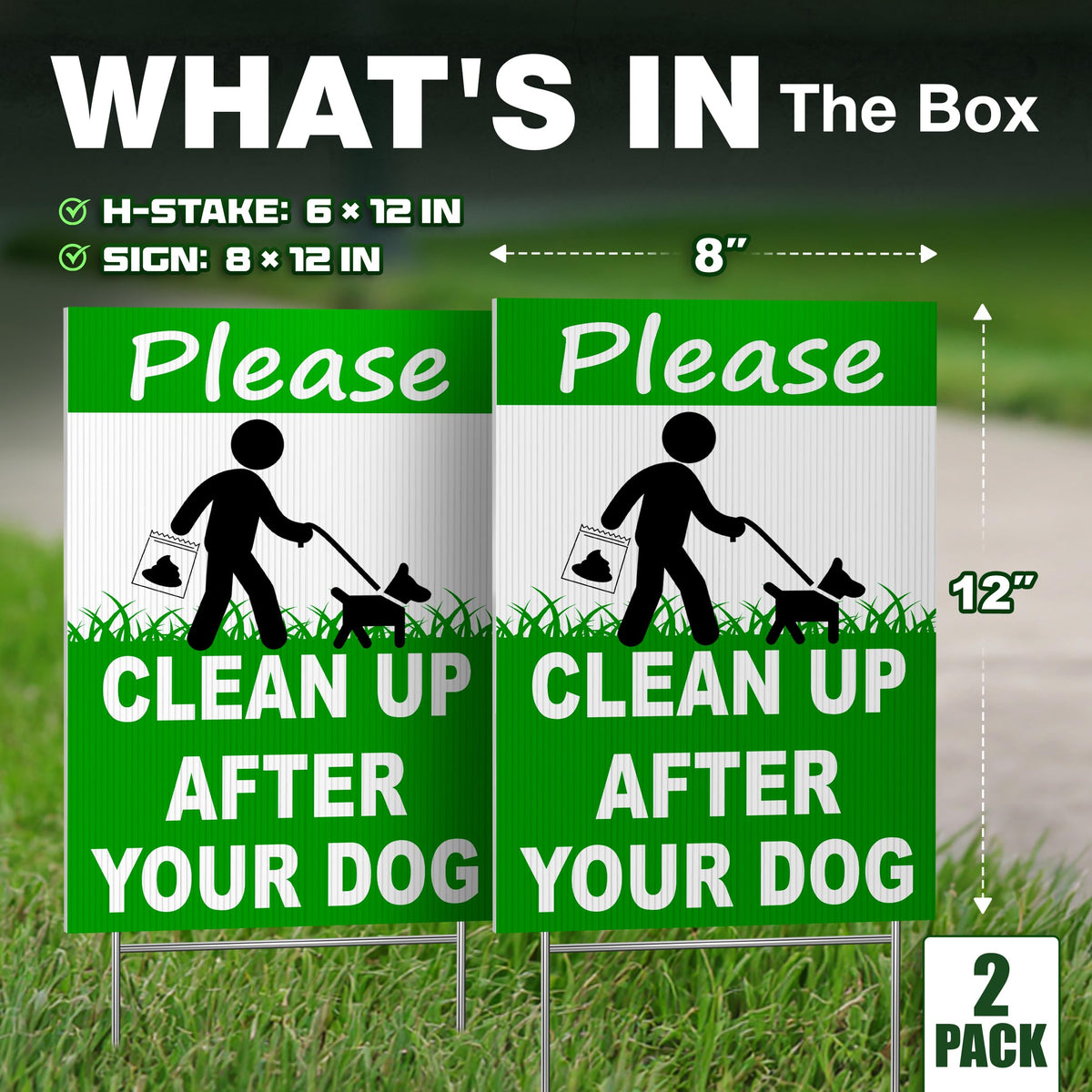 DIMARONGTON yard sign with included H-stake for stable ground placement.