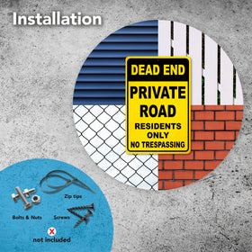 DIMARONGTON High-Visibility Warning Sign features clear lettering for distance readability.