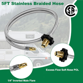 Dingbaayee stainless braided hose demonstrates durability outdoors