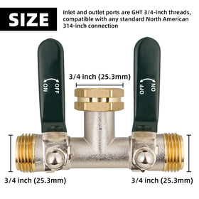 DINGBAI brass faucet diverter with 180-degree spout prevents hoses tangling.