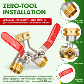 DINGBAI hex nut tap connection enables secure installation without tools.