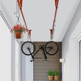 DINGEE S-hook organizing kitchen utensils on a rail