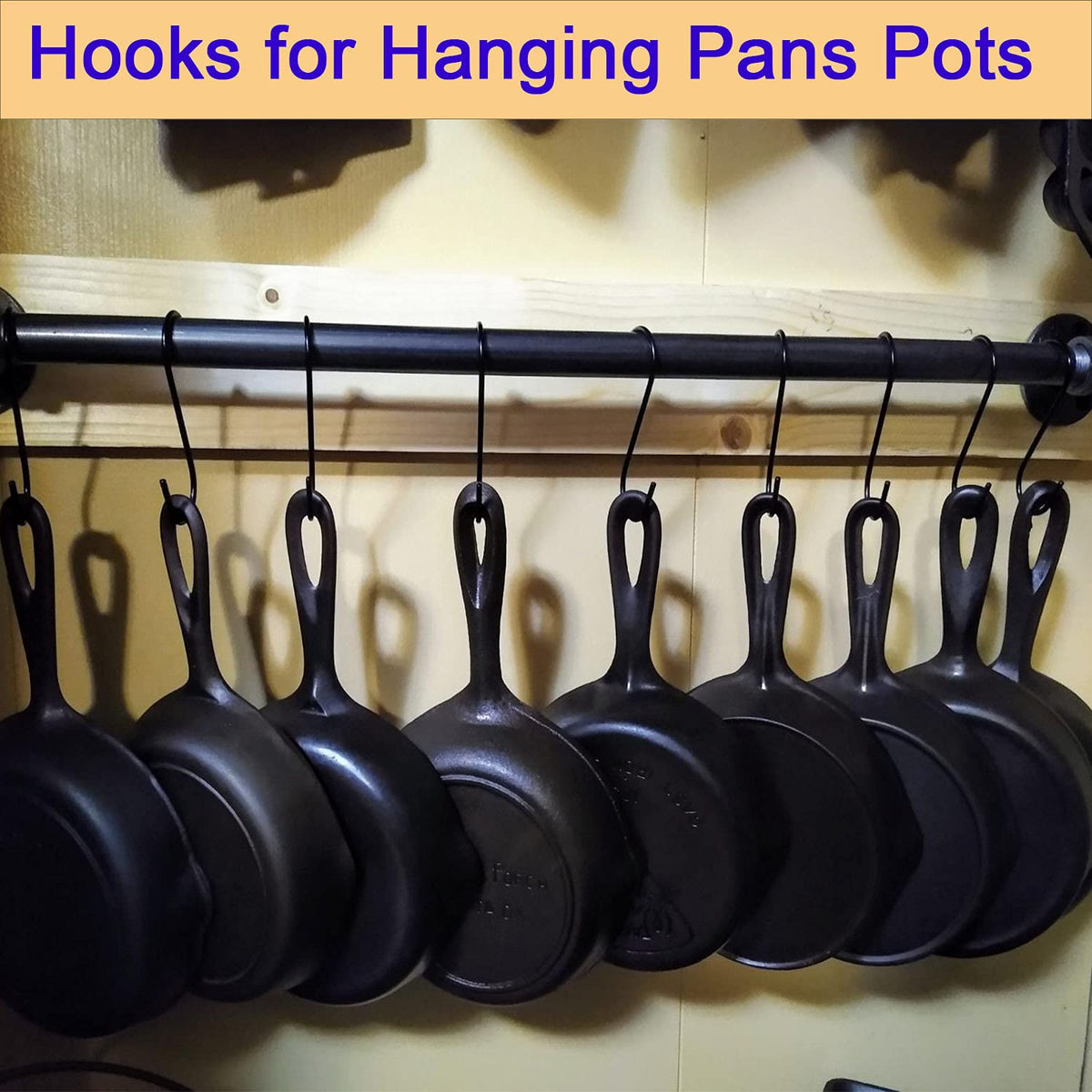 DINGEE 8-Inch S Hook keeps kitchen utensils accessible and neatly organized.