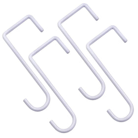 DINGEE vinyl fence hook 6 inch in white, ideal for hanging plants or lights.
