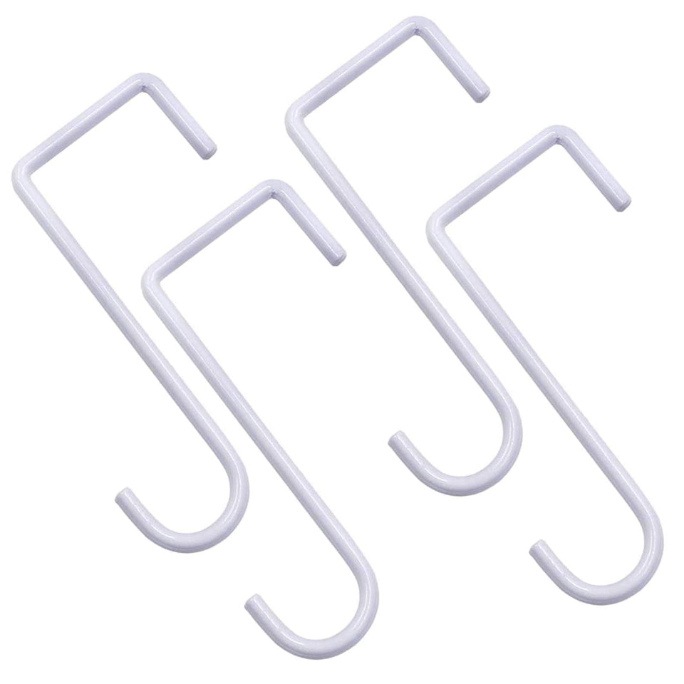 DINGEE vinyl fence hook 6 inch in white, ideal for hanging plants or lights.