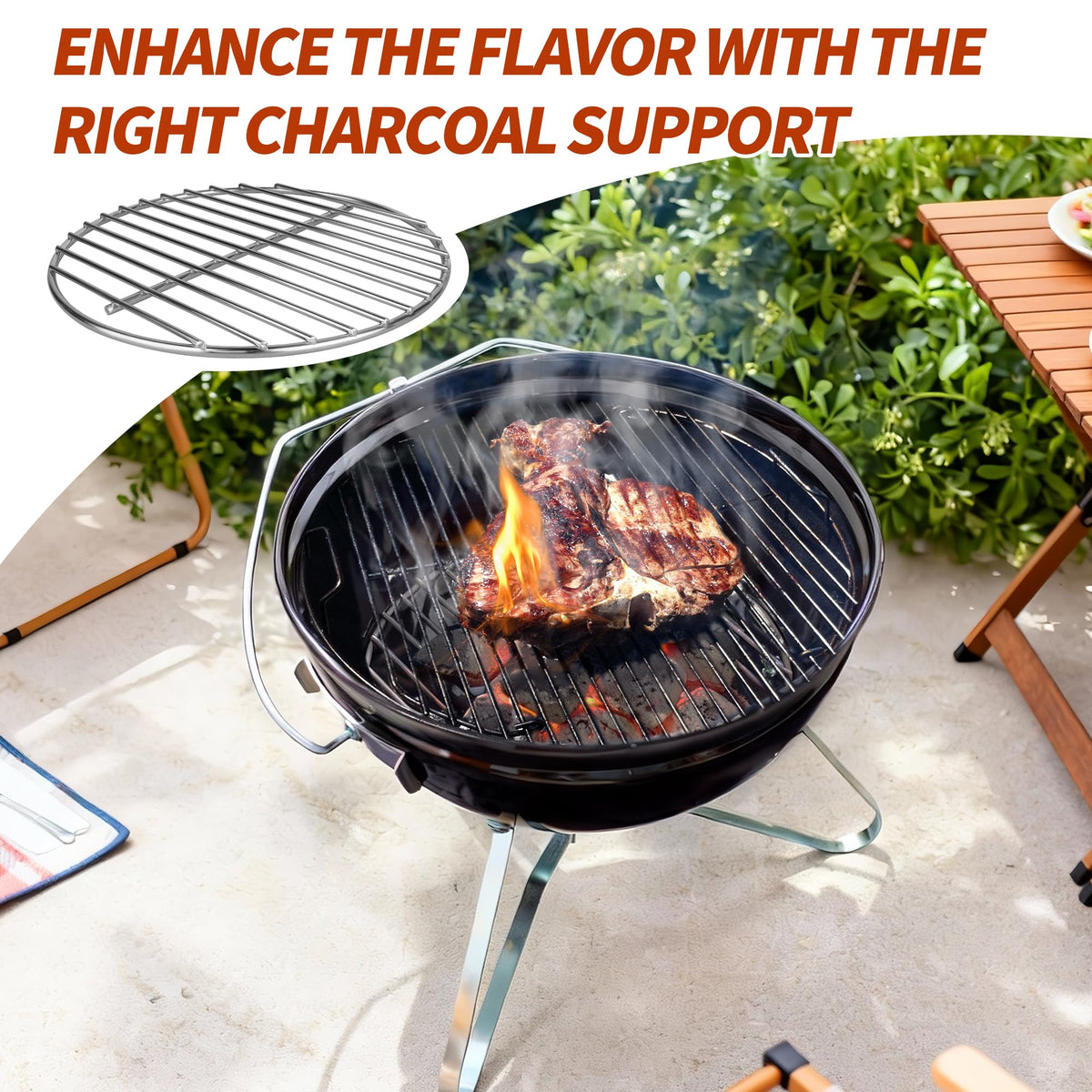 Dinlon 7439 grate ideal for camping and tailgating meals
