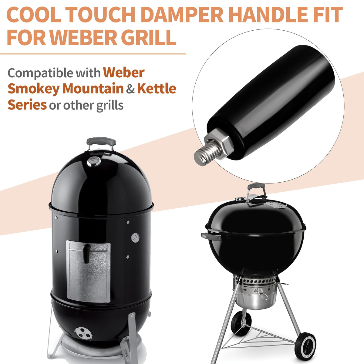 Dinlon ergonomic thumb grip damper enhances safe, precise airflow adjustments