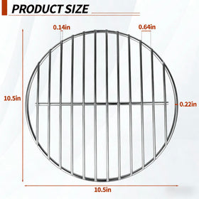 Heavy-duty steel grate resists rust on Weber Smokey Joe