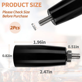 Dinlon replacement damper knob with cool-touch surface for durable grill vent operation