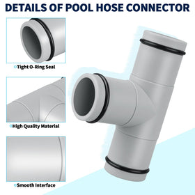 Dinlon O-rings and seals ensure a watertight connection for pool hoses.
