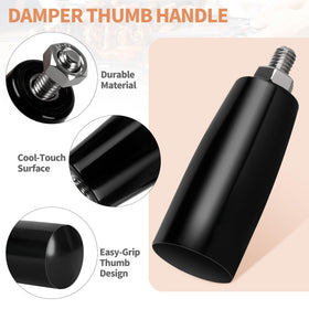 Dinlon rustproof damper handle designed for outdoor Weber Smokey Mountain and kettle use