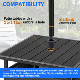 Dinlon silicone umbrella adapter resists weather and fading for long-lasting use.