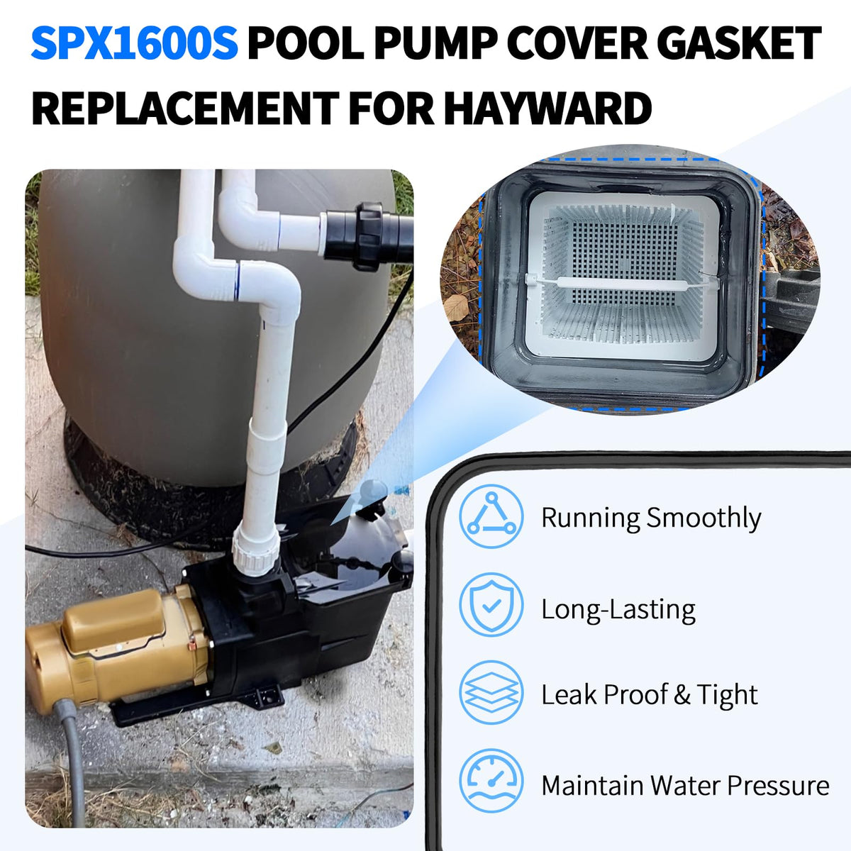 Two-pack provides spare gaskets for routine maintenance.
