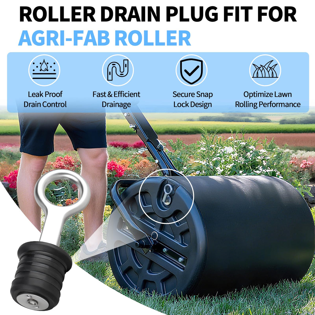 Dinlon stainless steel drain plug for Agri-Fab compatibility supports durable drainage.