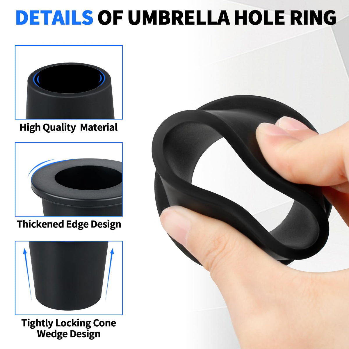 Dinlon easy-install ring and cap simplify upgrading your outdoor setup.