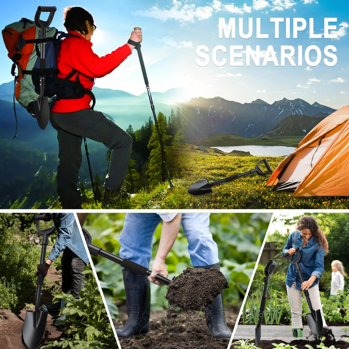DIOVPLX shovel supports year-round outdoor tasks.