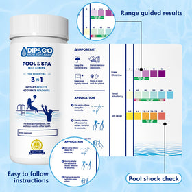 DIP&GO saltwater pool testing gives reliable readings in warm water