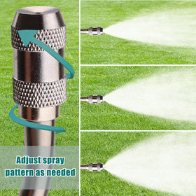 Diraeen adjustable nozzle with lockable handle for precise spray control.