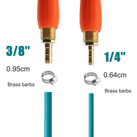 Diraeen hose quick connectors for 1/2 and 3/8 inch hoses simplify setup.