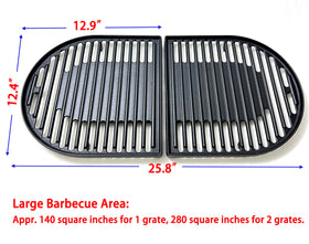 Direct Store DC126 wide-crossbar grate promotes steady heat and superior grill marks.