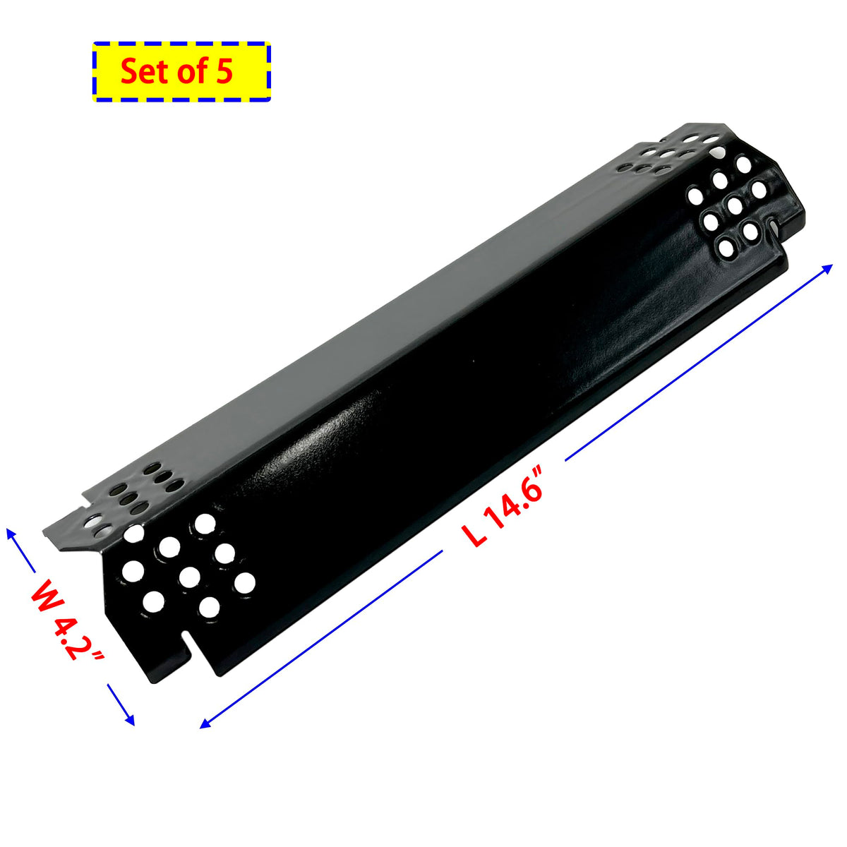 Direct Store DP148 heat plate close-up in porcelain steel showing durable heat shielding.