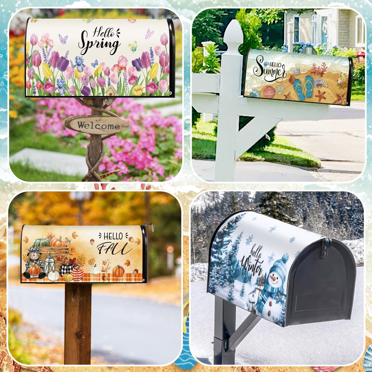 Dispowreath Easter mailbox cover adds pastel flair to outdoors