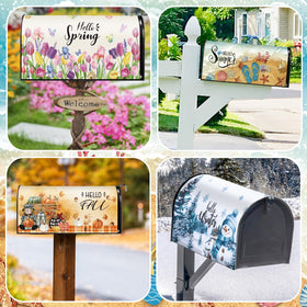 Dispowreath Easter mailbox cover adds pastel flair to outdoors