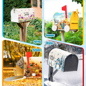 Dispowreath oxford-cloth mailbox cover highlights durable, weather-ready design.