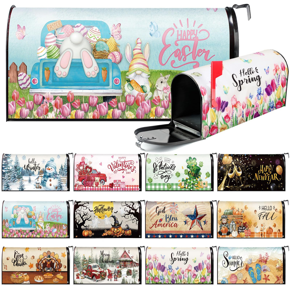 Dispowreath summer seasonal mailbox cover brightens outdoor spaces