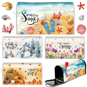 Dispowreath spring mailbox cover with butterflies and flowers enhances curb appeal and welcomes guests.