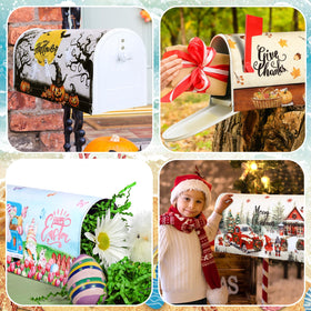 Dispowreath Valentines mailbox cover pairs with romantic seasonal décor