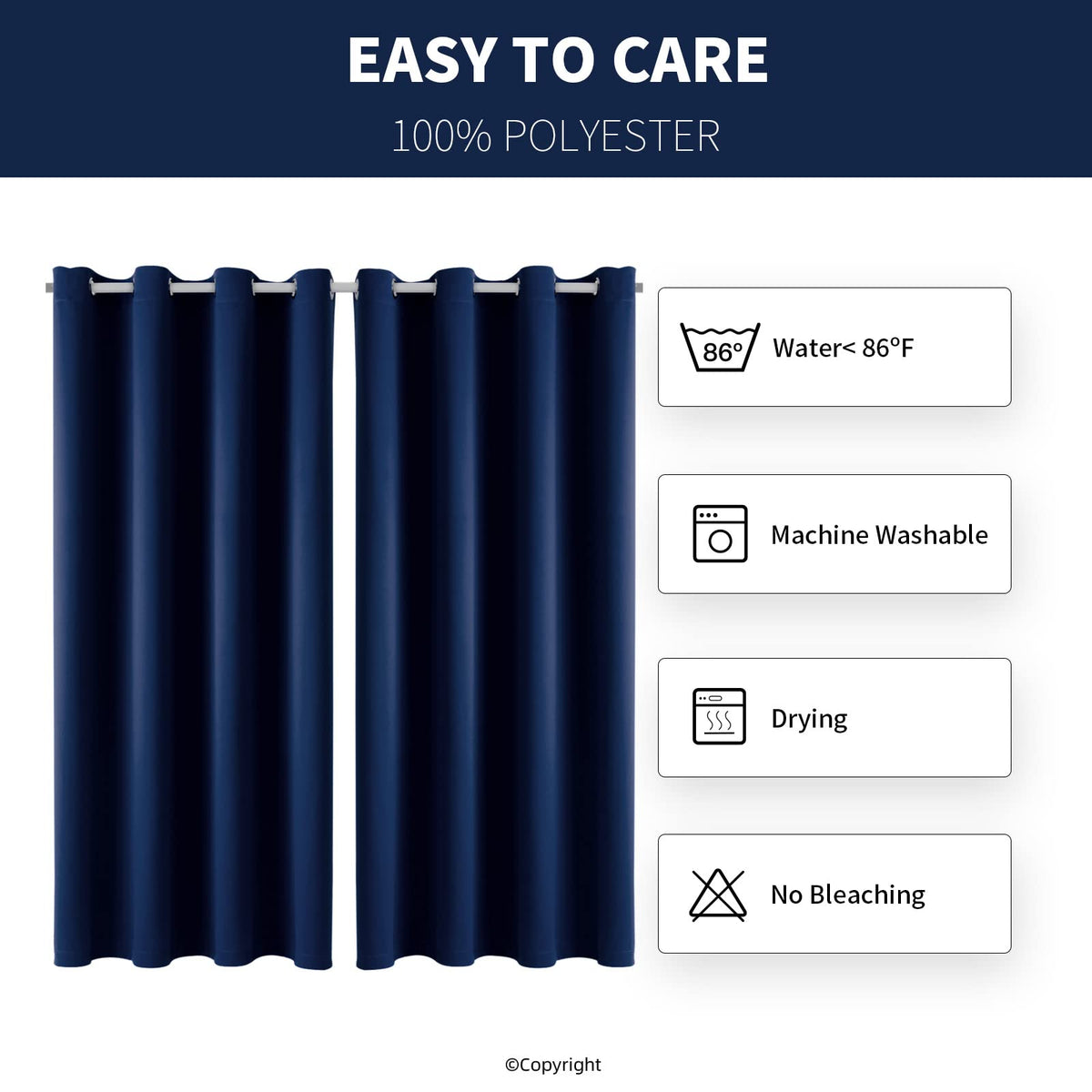 DIVA EN CAMINO DEC waterproof curtain navy indoor porch scene offers privacy.