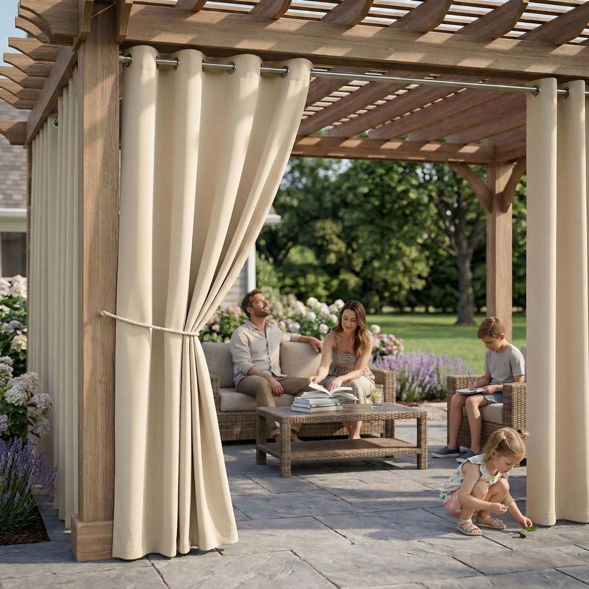 DIVA EN CAMINO DEC thermal-insulated curtain improves comfort in sunlit patios and breezy balconies.