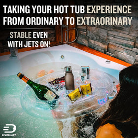 DIVEBLAST floating tray for pool helps you enjoy hands-free lounging on the water.
