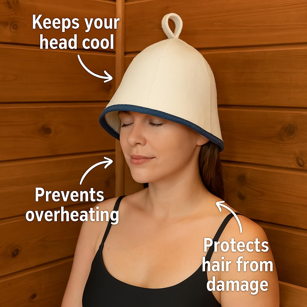 DIVELUX sauna hat cooling effect when soaked in cold water.