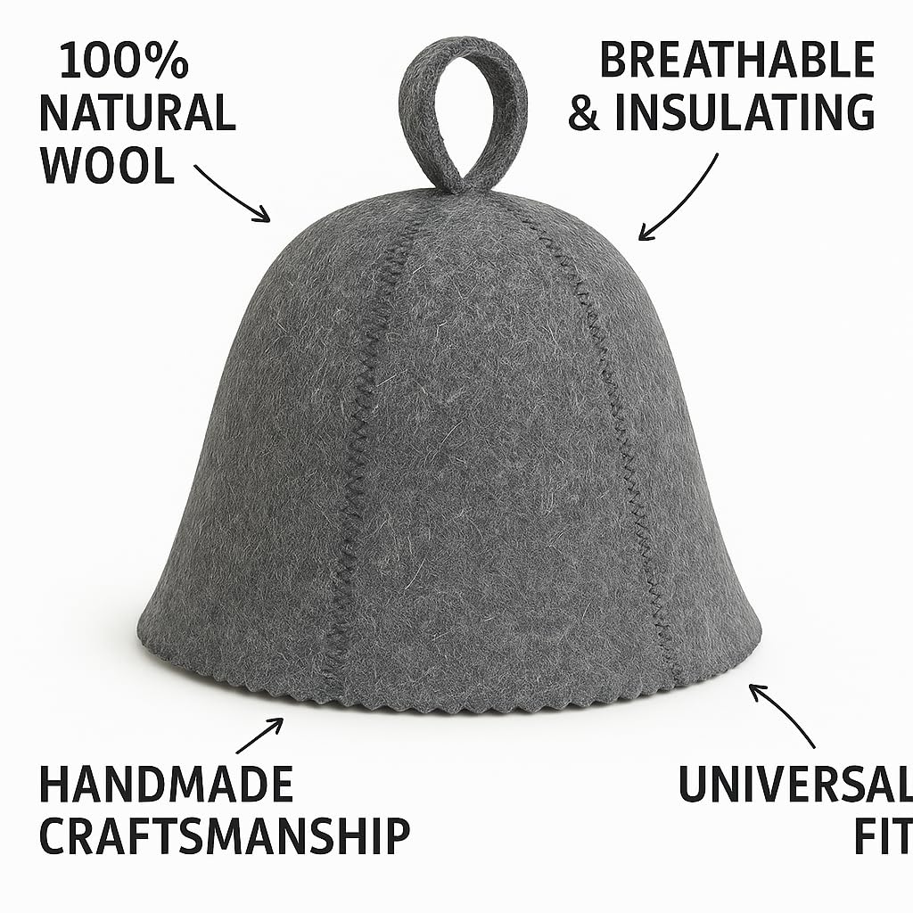 Handmade craftsmanship highlights quality in the DIVELUX sauna hat.