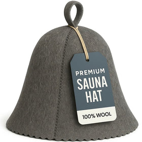 DIVELUX premium sauna hat in natural wool offers reliable head coverage during heat sessions.