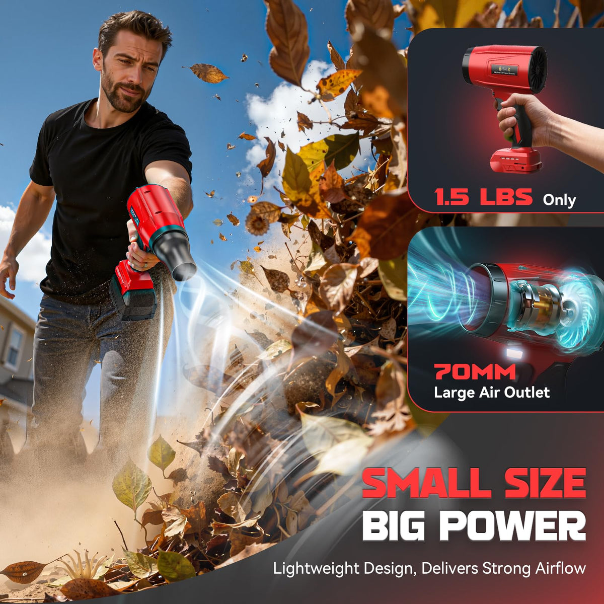 DIYtoolifz lightweight 1.5 lb blower for easy handling during longer sessions.