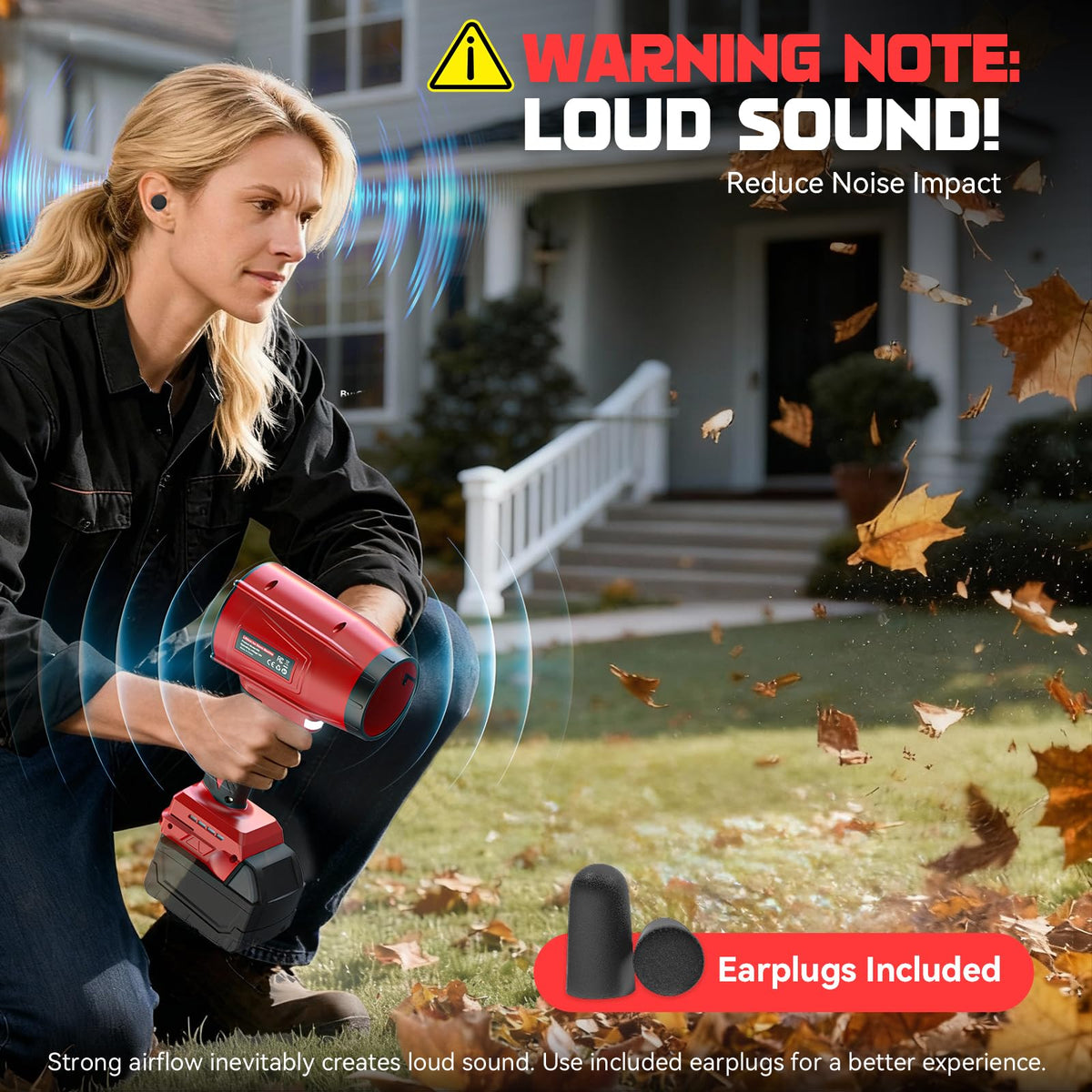 DIYtoolifz portable blower for garden and garage quick cleanups.