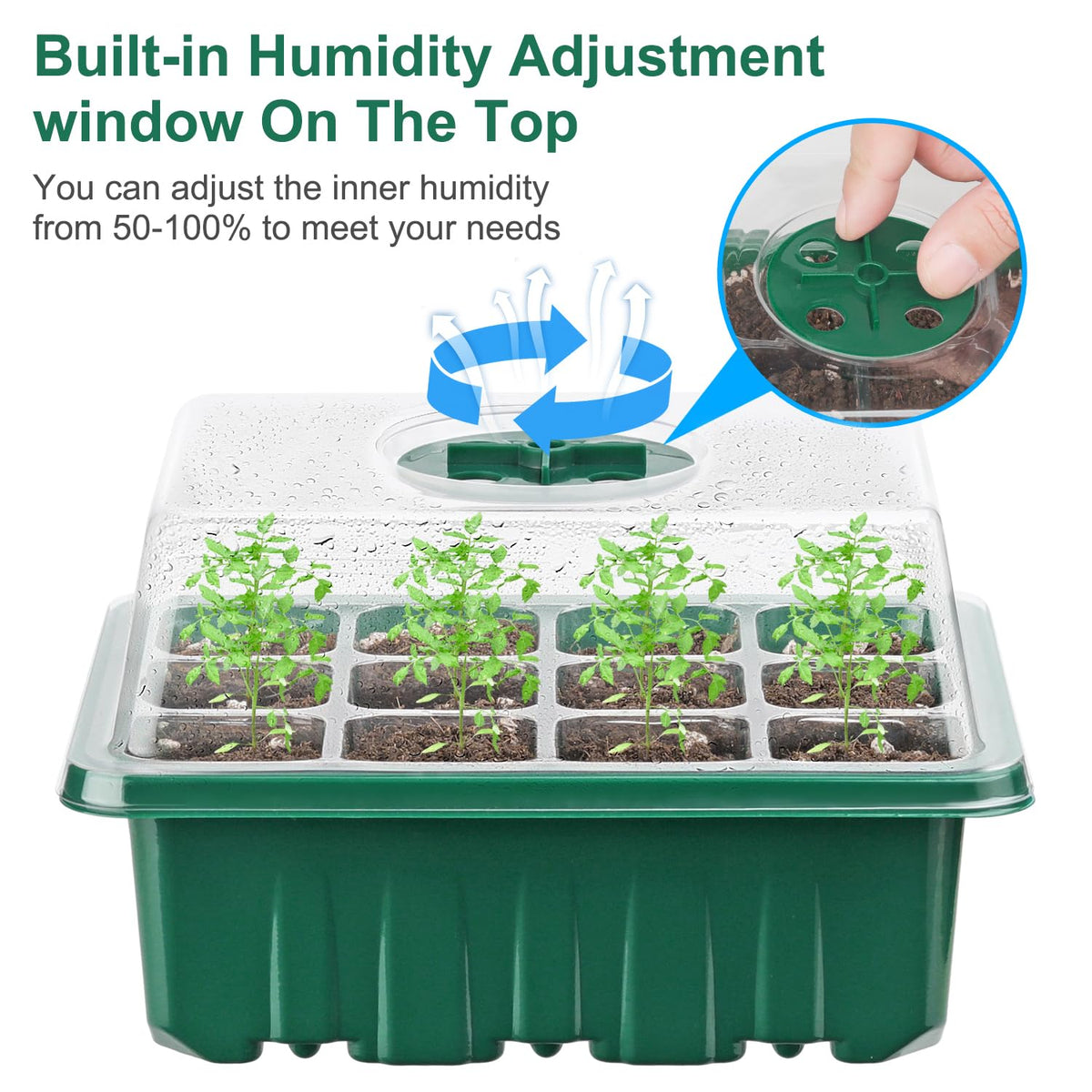 DJGINRO clear lid lets you monitor root development without disturbing seedlings